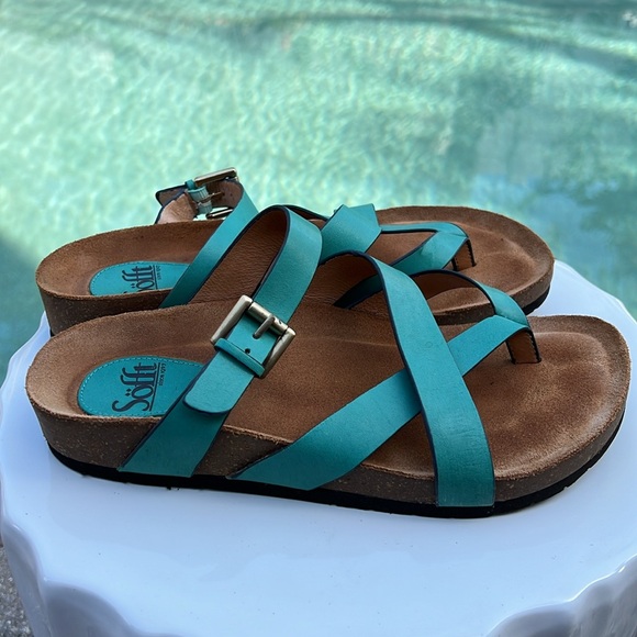 Söfft leather sandal. Turquoise 8.5M - Picture 4 of 7